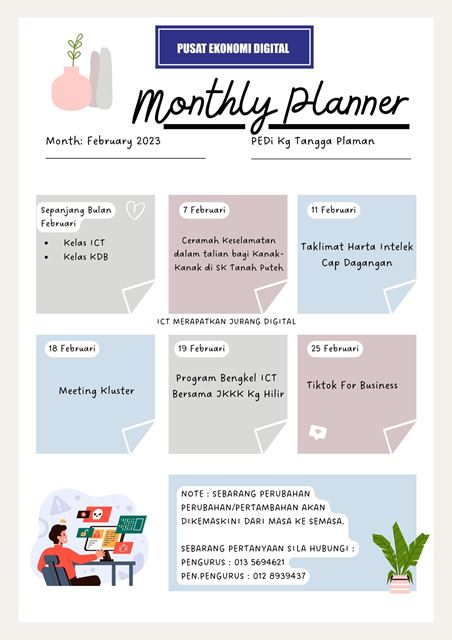Pastel Illustrative Cute Weekly Planner 2
