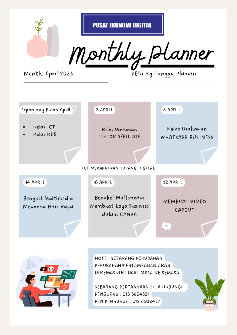 Pastel Illustrative Cute Weekly Planner