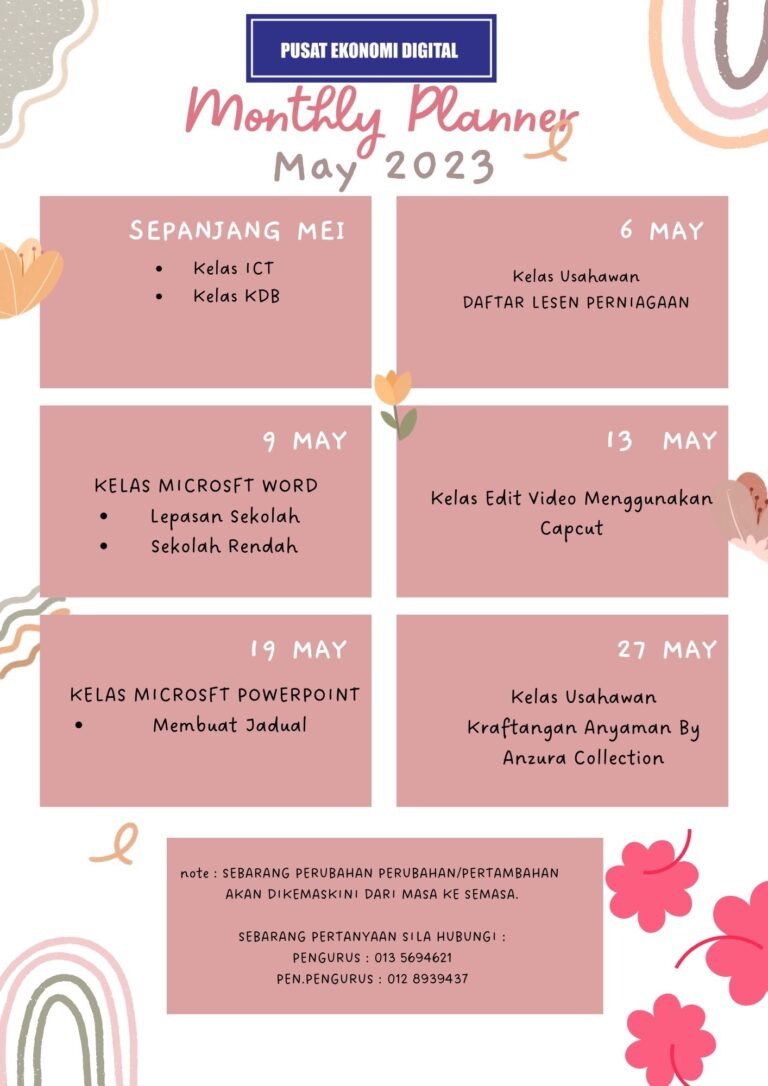 Pastel Illustrative Cute Weekly Planner
