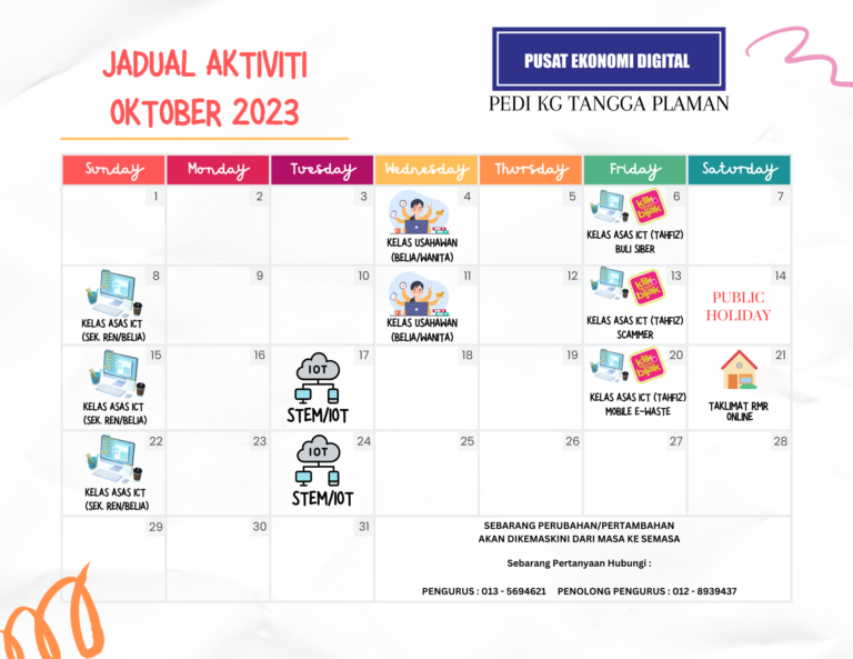 Playful Monthly Planner October 2023 Calendar