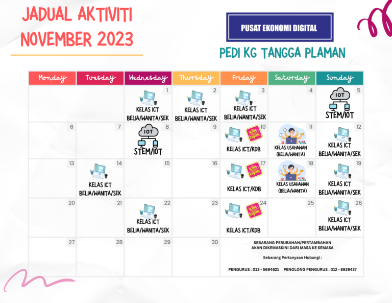 Jadual november 2023 1